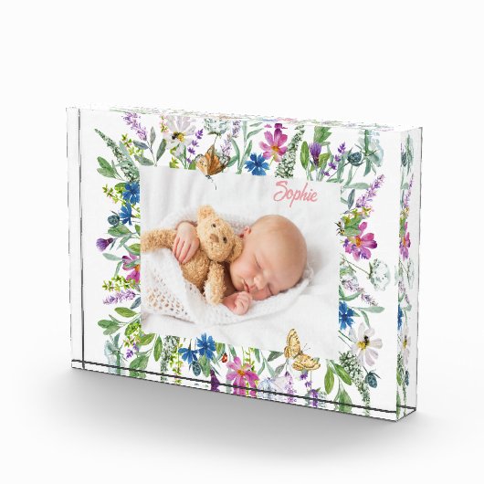 ワイルドフラワーの境界の写真 フォトブロック (右)