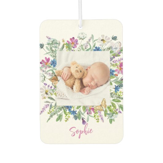 ワイルドフラワーの境界写真 カーエアーフレッシュナー (正面)