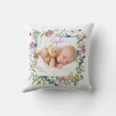 ワイルドフラワーの境界写真 クッション (裏面)