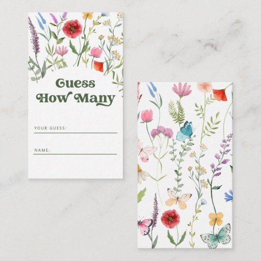 ワイルドフラワーの夏の数を春する エンクロージャーカード (正面/裏面)