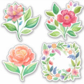 ワイルドフラワーの夢：大きなカスタムカットのビニールシール シール (正面)