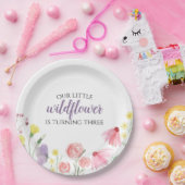 ワイルドフラワーの女の子の誕生日パーティー ペーパープレート (パーティー)