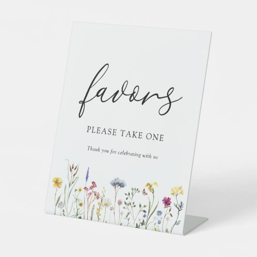 ワイルドフラワーの好意サイン 台座サイン (正面)