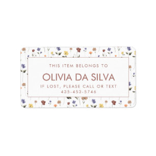 ワイルドフラワーの子どもの校名 カスタマイズ可能 ラベル