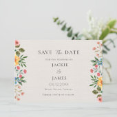 ワイルドフラワーの庭での花の結婚式 セーブザデート (スタンド正面)