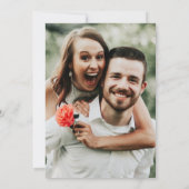 ワイルドフラワーの庭園の結婚式写真の保存日付 招待状 (裏面)