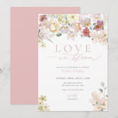 ワイルドフラワーの愛が咲く ブライダルシャワーのご招待 招待状 (正面/裏面)