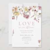 ワイルドフラワーの愛が咲く ブライダルシャワーのご招待 招待状 (正面)