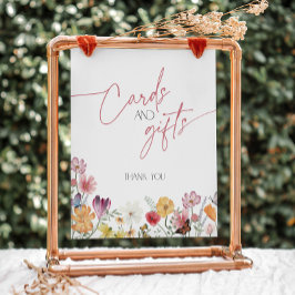 ワイルドフラワーの愛開花蝶のカードとギフト 台座サイン