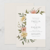 ワイルドフラワーの招待状 招待状 (正面/裏面)