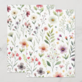 ワイルドフラワーの招待状 招待状 (正面/裏面)