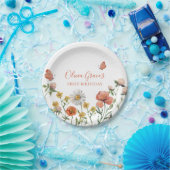 ワイルドフラワーの最初の誕生日パーティー ペーパープレート (パーティー)