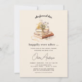 ワイルドフラワーの本がブライダルシャワー後ずっと幸せに 招待状 (正面)