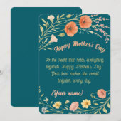 ワイルドフラワーの母の日のカード　お母さんへのギフト シーズンカード (正面/裏面)