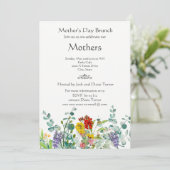ワイルドフラワーの母の日の朝食 休日の招待状 招待状 (スタンド正面)