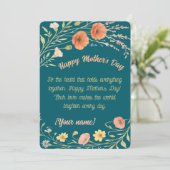 ワイルドフラワーの母の日カード 母へのギフト シーズンカード (スタンド正面)