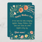 ワイルドフラワーの母の日カード 母へのギフト シーズンカード (正面/裏面)