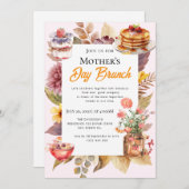 ワイルドフラワーの母の日ブランチ招待状 招待状 (正面/裏面)