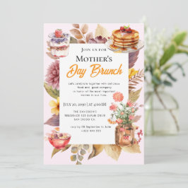 ワイルドフラワーの母の日ブランチ招待状 招待状