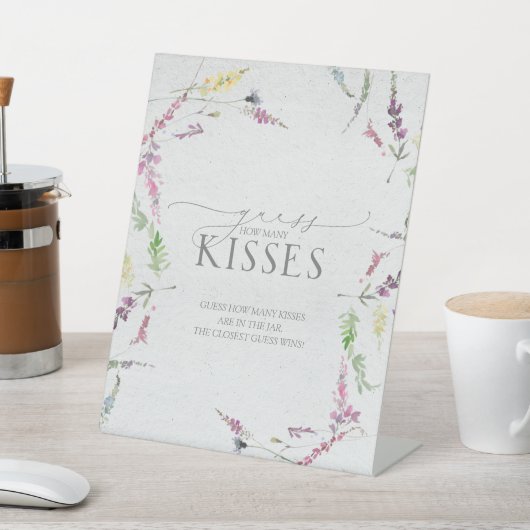 ワイルドフラワーの水の色のフローラ数キス 台座サイン (インサイチュ)