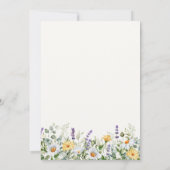 ワイルドフラワーの水の色のsipと参照ベビーシャワー 招待状 (裏面)