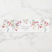 ワイルドフラワーの水ラベル、水のボトルのラベル ペットボトルラベル (シングルラベル)