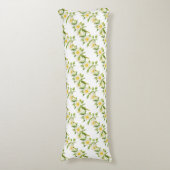 ワイルドフラワーの水彩アートパターン長い体枕 ボディピロー (正面縦)