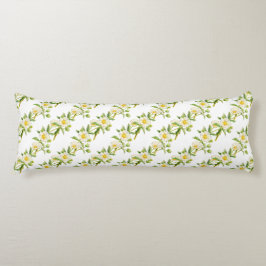 ワイルドフラワーの水彩アートパターン長い体枕 ボディピロー