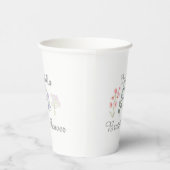 ワイルドフラワーの水彩植物画ブライダルシャワー 紙コップ (右)