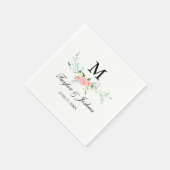 ワイルドフラワーの水結婚色のナプキン スタンダードカクテルナプキン (角)