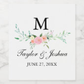 ワイルドフラワーの水結婚色のワインラベル ワインラベル (シングルラベル)