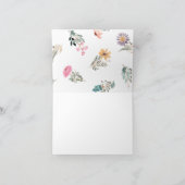 ワイルドフラワーの水色ありがとうございませNotecard カード (内部)