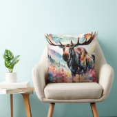 ワイルドフラワーの水色のムース クッション (椅子)