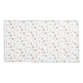 ワイルドフラワーの水色の植物性デザインキングサイズ 枕カバー (裏面)