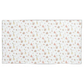 ワイルドフラワーの水色の植物性デザインキングサイズ 枕カバー (正面)