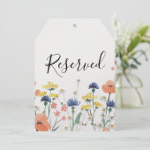 ワイルドフラワーの水色フローラ予約サイン 招待状 (スタンド正面)