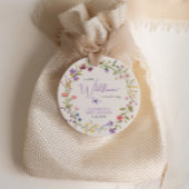 ワイルドフラワーの水色ベビーガールシャワーありがとう フェイバータグ