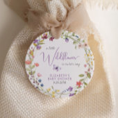 ワイルドフラワーの水色ベビーガールシャワーありがとう フェイバータグ