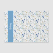 ワイルドフラワーの水色（青） 薄葉紙 (正面)