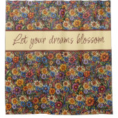 ワイルドフラワーの泣き声で夢を見る シャワーカーテン (正面)