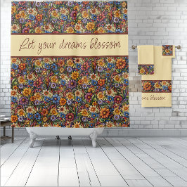 ワイルドフラワーの泣き声で夢を見る シャワーカーテン