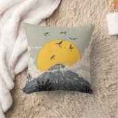 ワイルドフラワーの火山山 クッション (ブランケット)