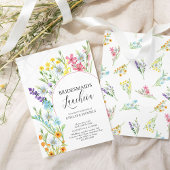 ワイルドフラワーの牧場アーチ ブライドズメイドのランチョン 招待状