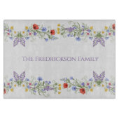 ワイルドフラワーの牧場モノグラム カッティングボード (正面)