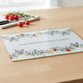 ワイルドフラワーの牧場モノグラム カッティングボード