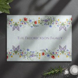 ワイルドフラワーの牧場モノグラム カッティングボード