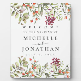 ワイルドフラワーの牧場 ウェディング ウェルカムサイン フォトプラーク