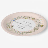 ワイルドフラワーの牧場 エレガントなブライダルシャワーの紙皿 ペーパープレート (アングル)