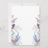 ワイルドフラワーの牧場 ティーセット ブライダルシャワー 招待状 (裏面)