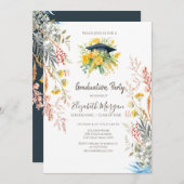 ワイルドフラワーの牧場 ドライ グラッド キャップ 卒業 招待状 (正面/裏面)